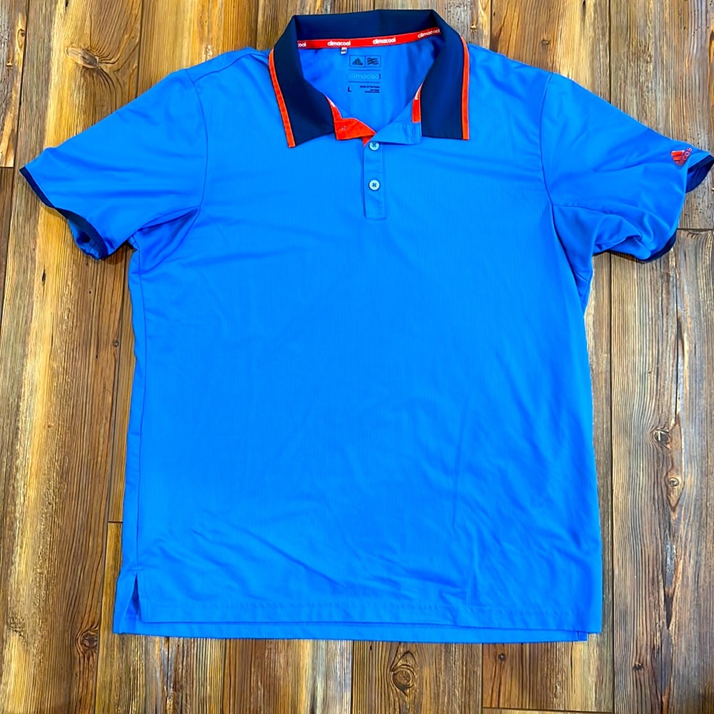 Adidas “climacool” golf shirt. LG